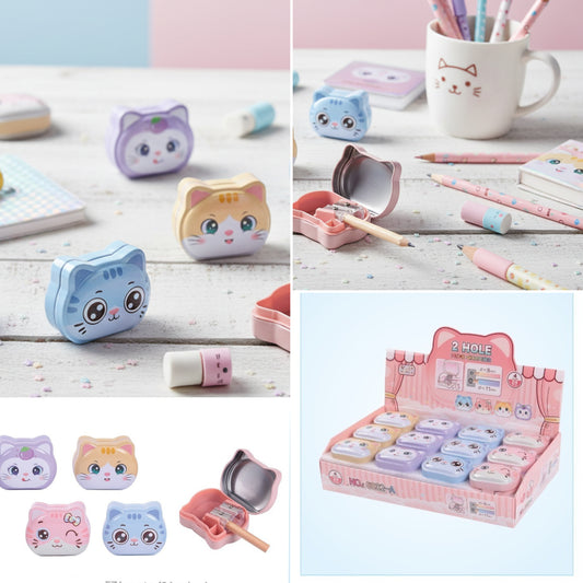 Cat Dual Hole Metal Sharpener