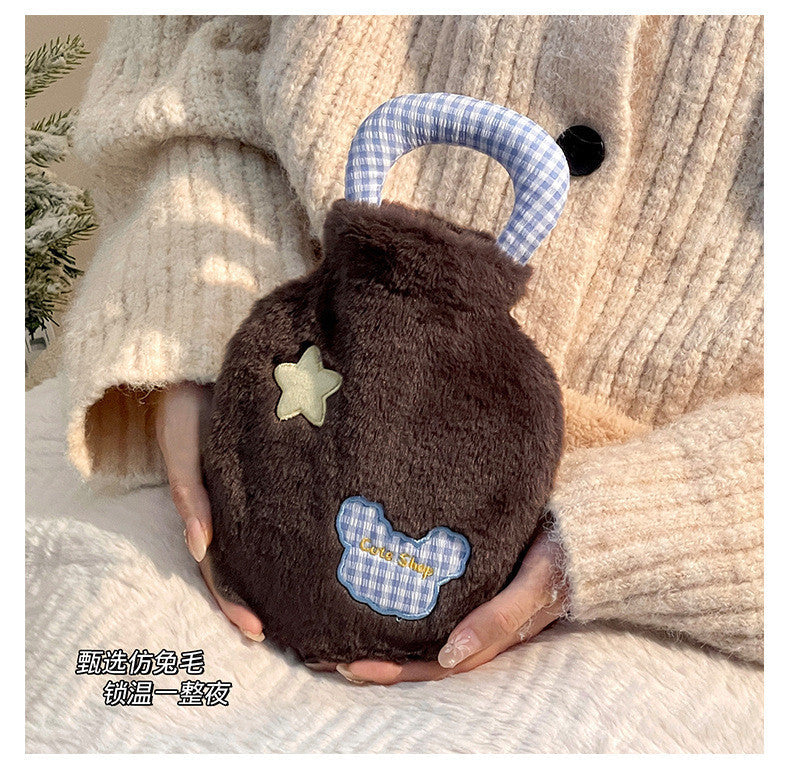 Furry Handle Hot Water Bag