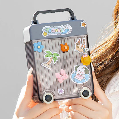 Suitcase Sipper/Trolley Bottle with Stickers