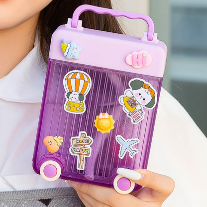 Suitcase Sipper/Trolley Bottle with Stickers