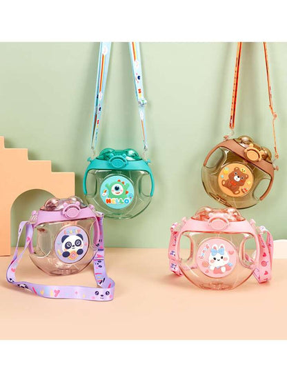 Cute Donut-Shaped Cartoon Water Bottle for Kids