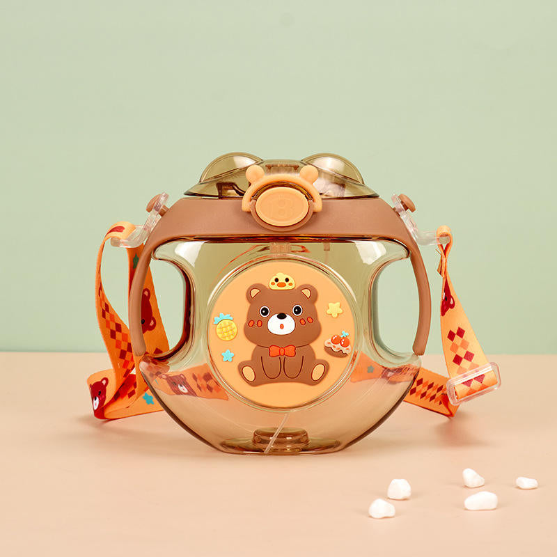 Cute Donut-Shaped Cartoon Water Bottle for Kids