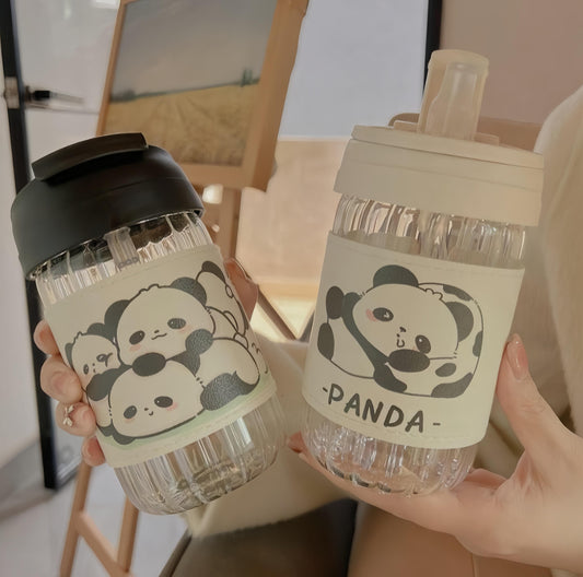 Panda Dual Way Glass Tumbler/Sipper