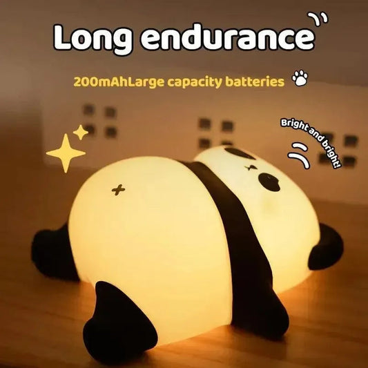 Lying Panda Silicone Lamp