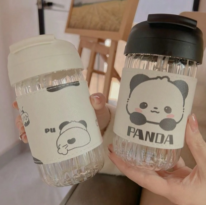 Panda Dual Way Glass Tumbler/Sipper