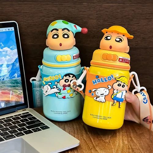 3d Shinchan Insulated Bottle/Sipper with Sling