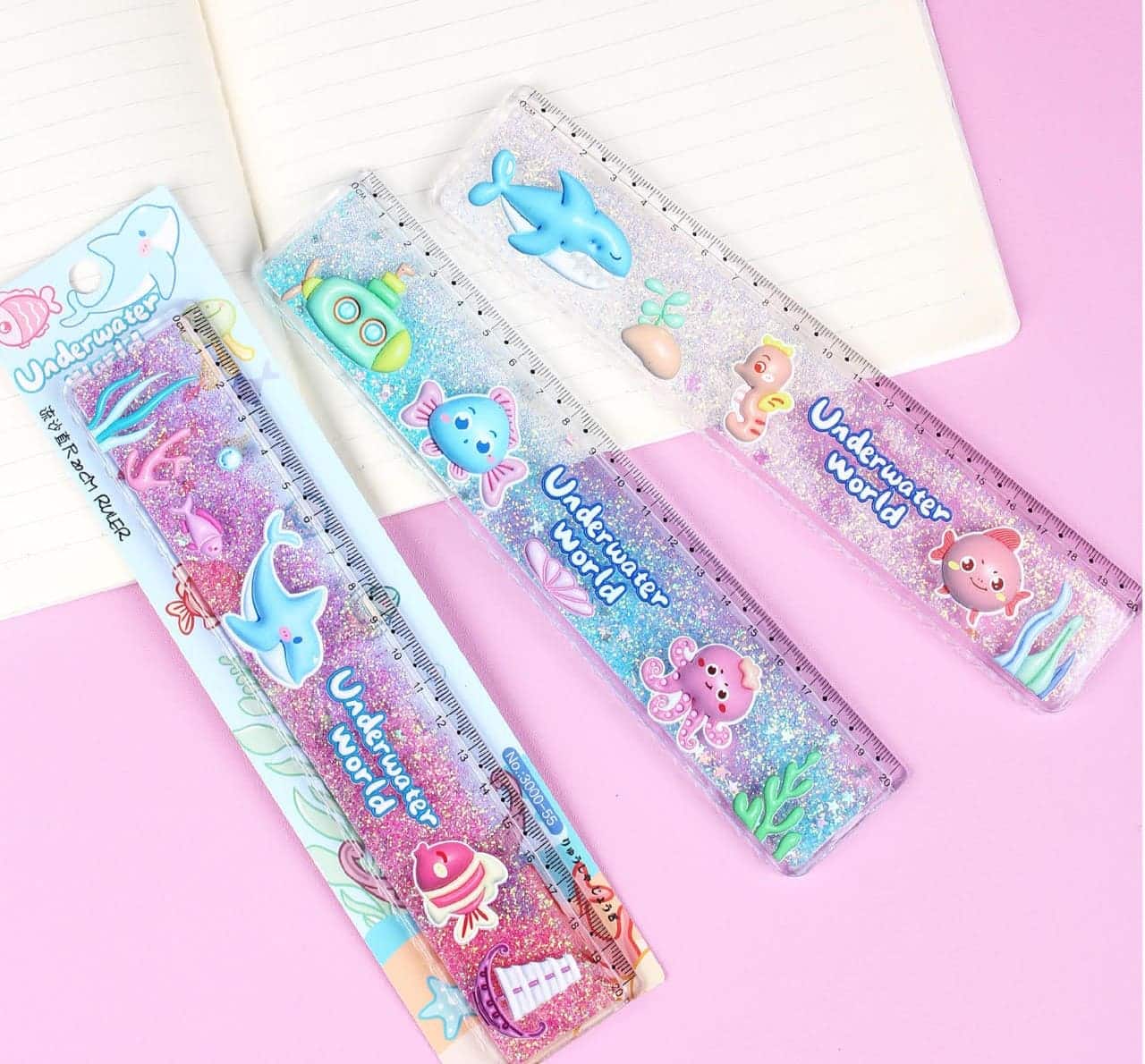 Underwater Floating Glitter Ruler / Scale