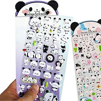 Panda Fluffy Stickers Pack