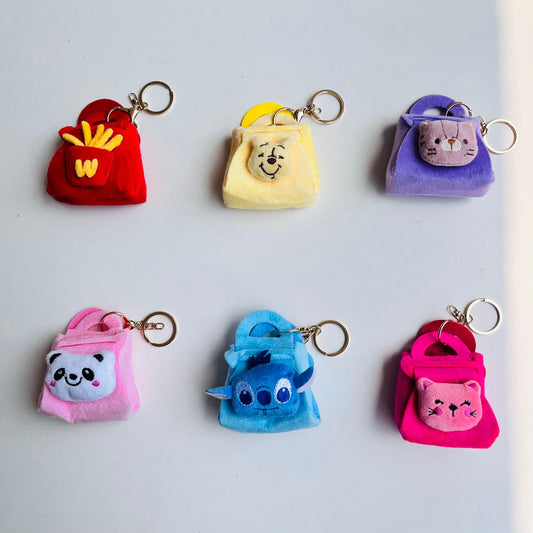Furr Mini Tote Bag Keychain|Multipurpose Pouch