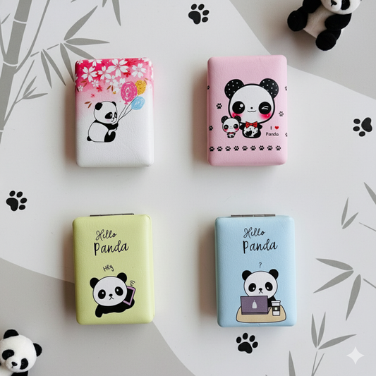Panda Puffy Pocket Mirror/Kawaii Mirror