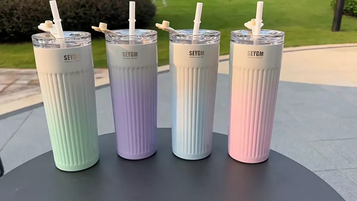 Pastel Dual Shade Insulated Coffee Tumbler
