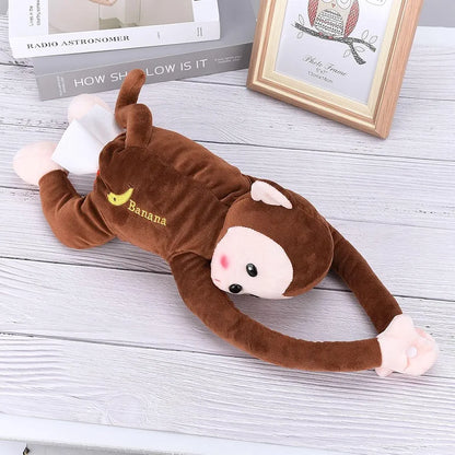 Plush Monkey Tissue Paper Holder | Cute Decor