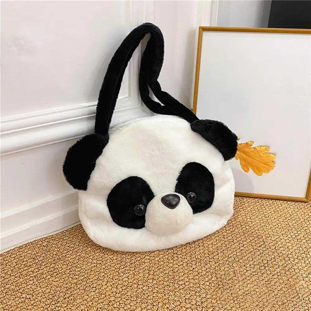3D Panda Round Plushie Tote Bag