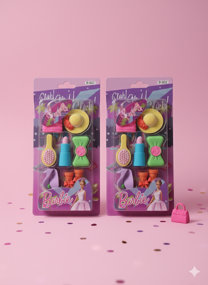 Barbie Theme Erasers Set