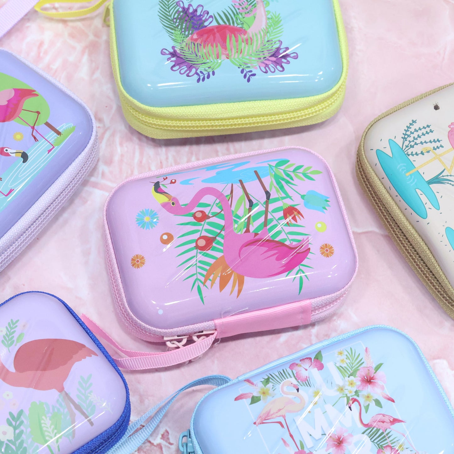 Flamingo Summer Tin Multipurpose Pouch