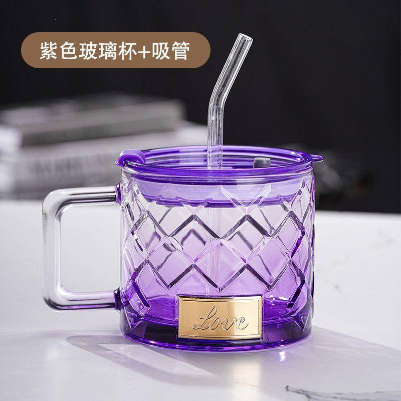 Love Glass Mug (With Straw)