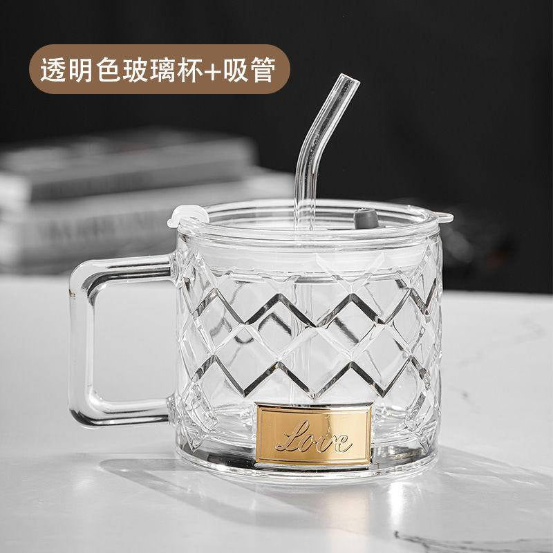 Love Glass Mug (With Straw)