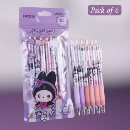 Kumimi Lucky Gel Pen Set - 6pcs
