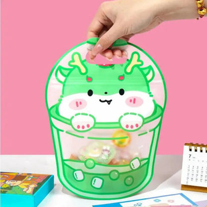 Cute Bubble Tea Zip lock Pouches