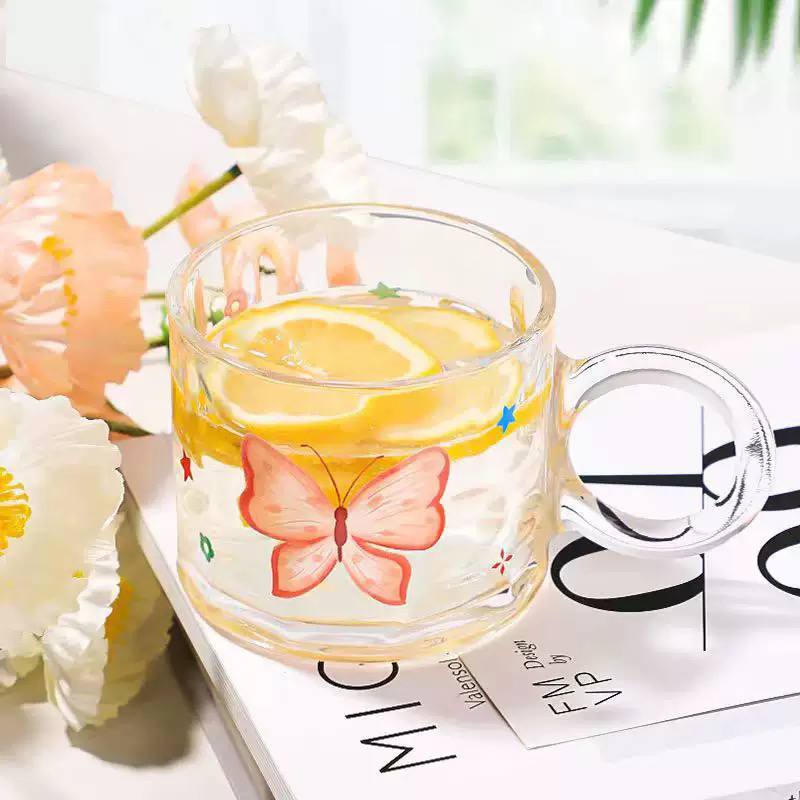 Pinteresty Butterfly Glass Mug