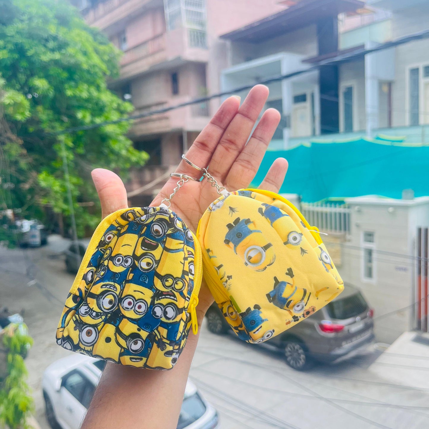 Minion Mini Bag Keychain|Multipurpose Pouch