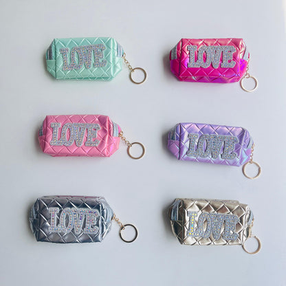 Love Embellished Keychain Pouch