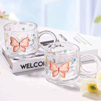 Pinteresty Butterfly Glass Mug
