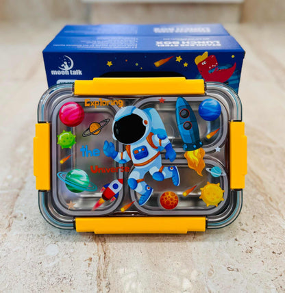 Moon Talk Transparent Lid Stainless Steel lunch Box