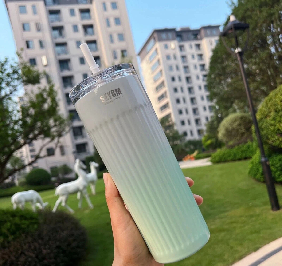 Pastel Dual Shade Insulated Coffee Tumbler