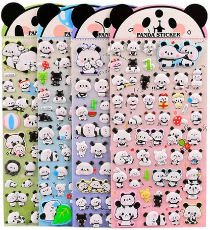 Panda Fluffy Stickers Pack