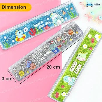 Dinosaur Floating Glitter Ruler / Scale