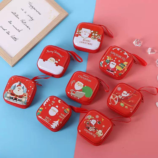 Christmas Square Coin Tin Pouch