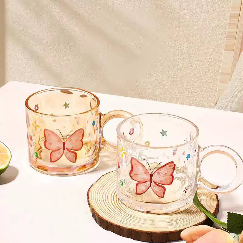 Pinteresty Butterfly Glass Mug