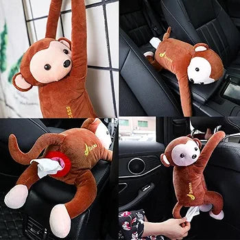 Plush Monkey Tissue Paper Holder | Cute Decor