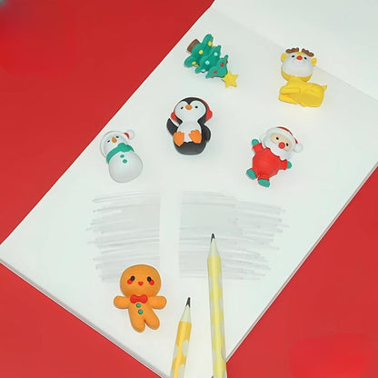 Christmas Theme Erasers Gift Set of 6