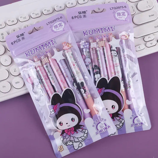 Kumimi Lucky Gel Pen Set - 6pcs