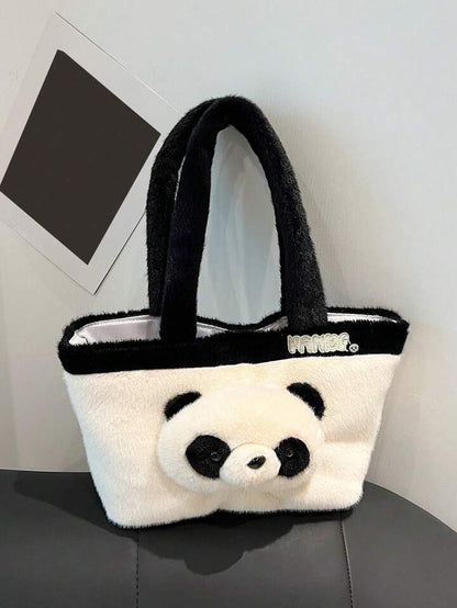 3D Panda Plushie Tote Bag