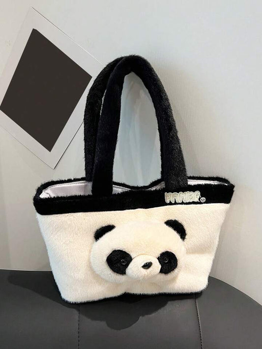 3D Panda Plushie Tote Bag