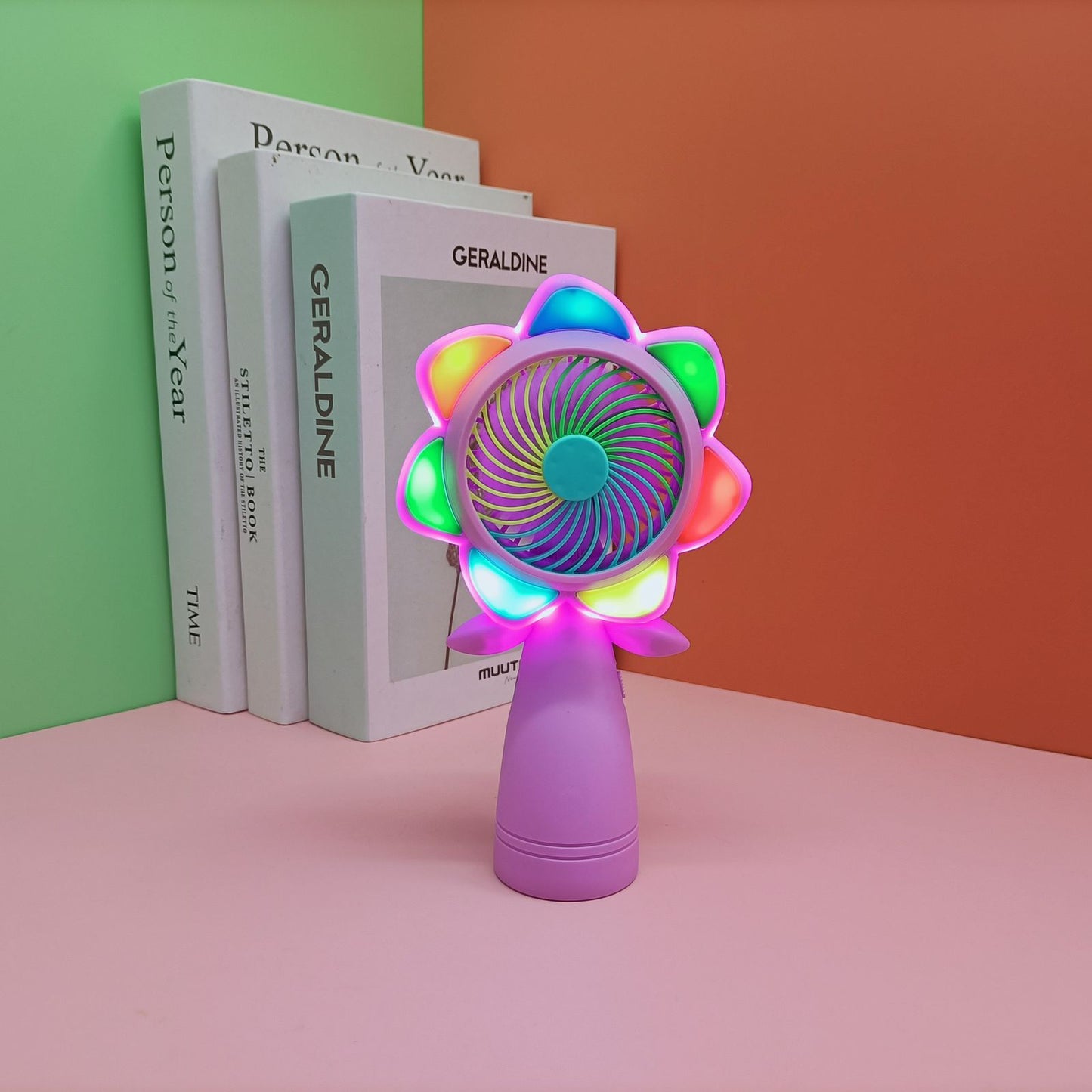 Bloom Glow LED Flower Portable USB Handfan