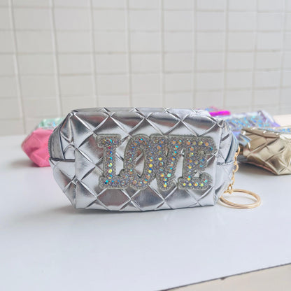 Love Embellished Keychain Pouch