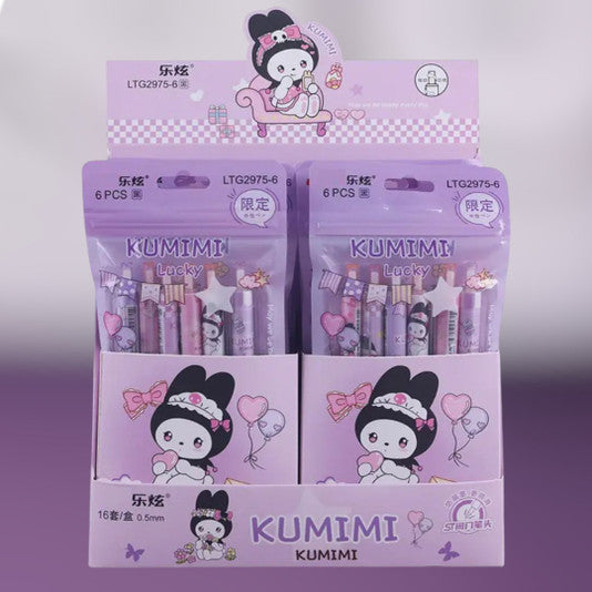 Kumimi Lucky Gel Pen Set - 6pcs