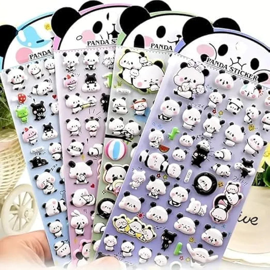 Panda Fluffy Stickers Pack