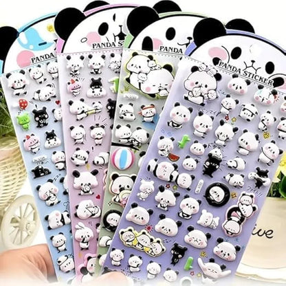 Panda Fluffy Stickers Pack