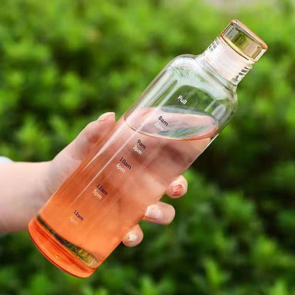 Glassware Bottle With Silicone Lid