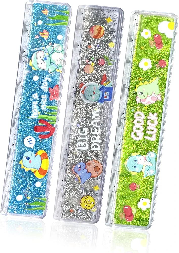 Dinosaur Floating Glitter Ruler / Scale