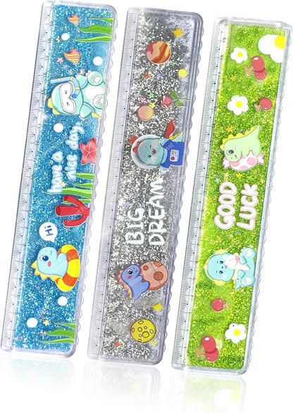 Dinosaur Floating Glitter Ruler / Scale