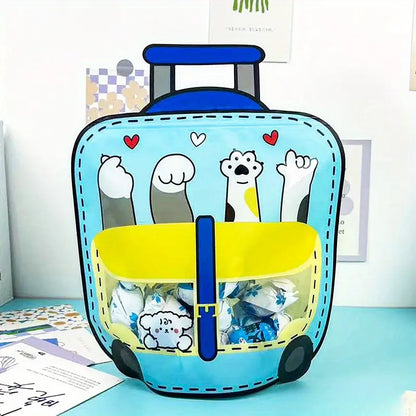 Cute 3d Trolley Zip Lock Bag