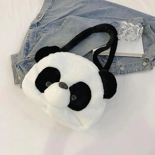 3D Panda Round Plushie Tote Bag