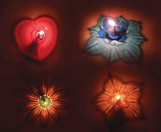 Colorful Reflection Diya Set 12pcs