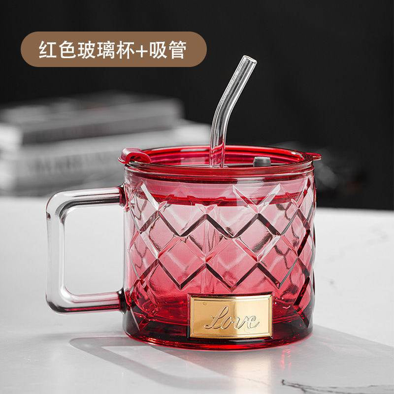 Love Glass Mug (With Straw)